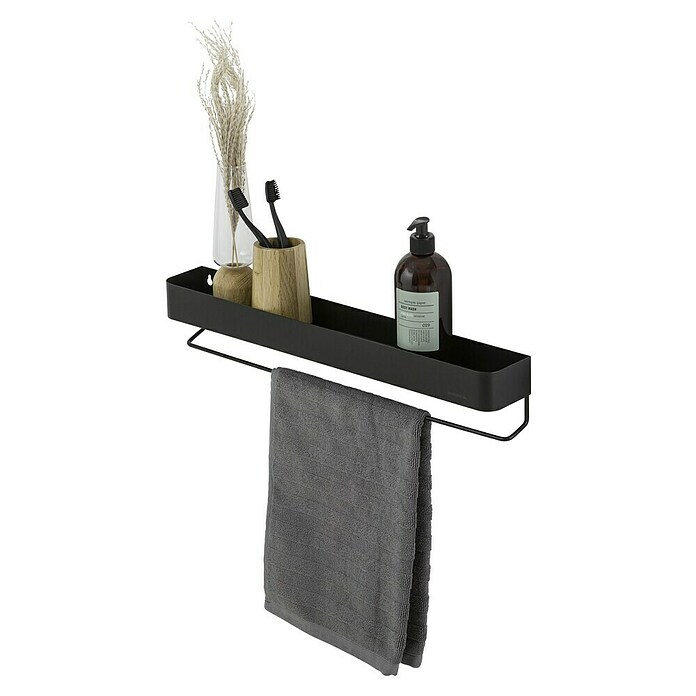 Sealskin Wandrek Brix (l x b x h: 80 x 550 x 100 mm, Belastbaarheid: 3 kg, Metaal, Zwart) | BAUHAUS