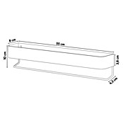 Sealskin Wandrek Brix (l x b x h: 80 x 550 x 100 mm, Belastbaarheid: 3 kg, Metaal, Zwart) | BAUHAUS