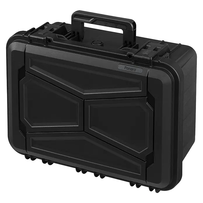 Wasserdichter Koffer EKO60 - L x B x H: 415 x 280 x 190 mm, Mit Würfelschaumstoffeinlage, Grau - Das robuste Panaro-Gehäuse bietet optimalen Schutz für Ihre Ausrüstung, ideal für den Transport und die Lagerung von empfindlichen Gegenständen.