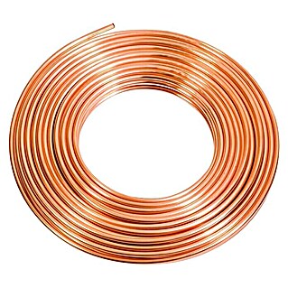 Tubo de cobre en rollo (Diámetro: 18 mm, Largo: 25 m)