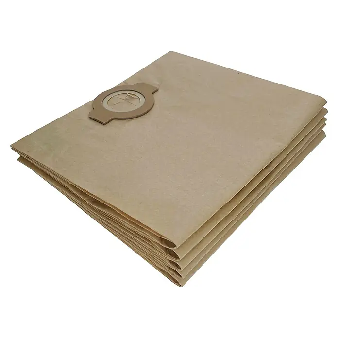 Bosch Staubbeutel - 5 Stk., Passend für: Bosch Nass-Trockensauger AdvancedVac 18V-8 - Staubsaugerbeutel aus Papier mit braunem Anschlussstück für Staubsauger.