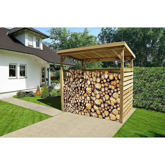 Weka Kaminholzregal 663130 x 260 x 204 cm, Holz, Natur Mood Shot