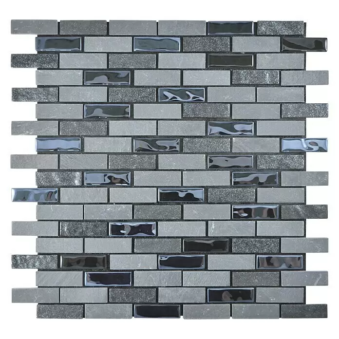 Selbstklebemosaik SAM 4CMIL3 - 29,8 x 30,4 cm, Schwarz, Matt - Ansicht von oben