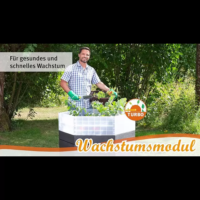 Garantia Hochbeet-Erweiterung Wachstumsmodul - 110 x 25 cm, Kunststoff, Farblos - Wachstumsmodul - Die Wachstumszone für Ergo-Hochbeete