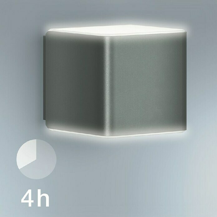 Steinel LED-Sensor-Außenwandleuchte L 840 SC anthrazit (9,1 W, L x B x H:  11 x 11 x 13,35 cm, Anthrazit, Warmweiß)