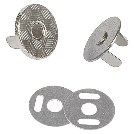 Fix-o-moll Magnetverschluss Neodym (Durchmesser: 14 mm, Silber)