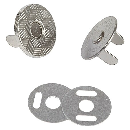 Fix-o-moll Magnetverschluss Neodym (Durchmesser: 14 mm, Silber)