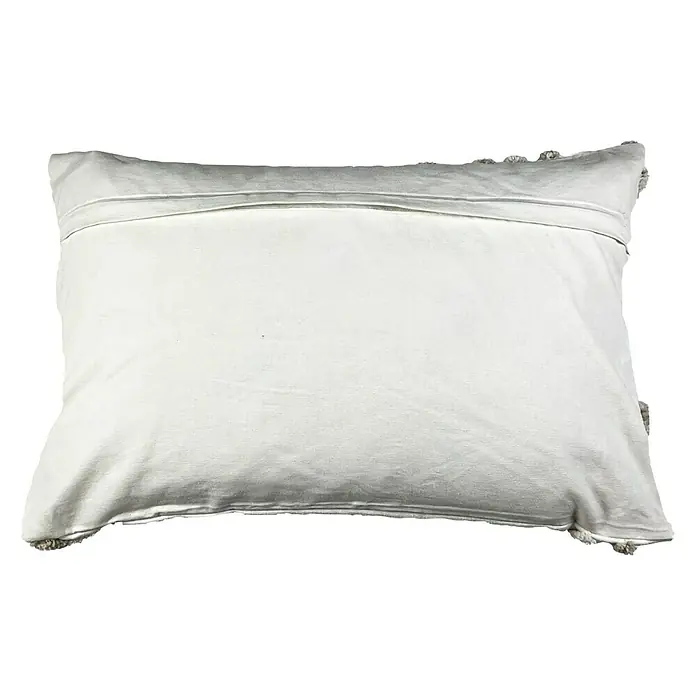 Kissen Lotte - Snow White, 60 x 40 cm, 70 % Baumwolle, 30 % Polyester - Weiches, weißes Dekokissen mit Fransen und einem schlichten Design, perfekt um jedem Raum eine gemütliche Note zu verleihen.