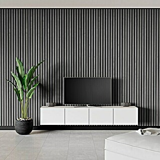 b!design Wandpaneel Wall Smart Plus (Eiche Grau, 2 500 x 300 x 6,1 mm, 1 Paneel)