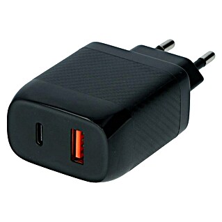 Carpoint Snellader Duo 20W USB-C + 18W USB 3.0 (Kunststof, Zwart)