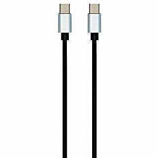 Carpoint USB-kabel USB-C-USB-C (2 m, Zwart/Zilver)