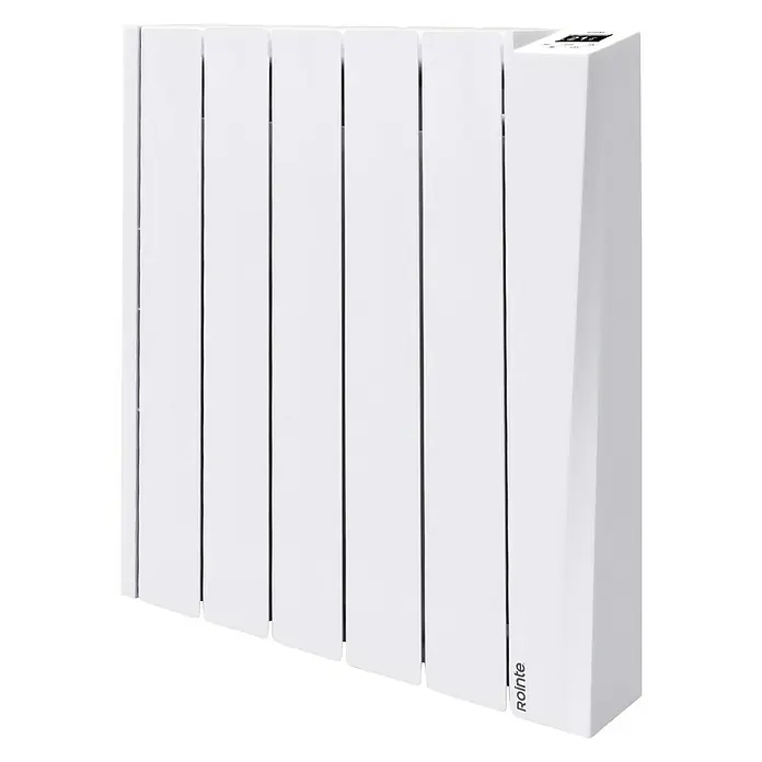 Rointe Emisor térmico Versailles - 750 W, Blanco, 9,5 x 50,5 x 58,5 cm, Fluido - Radiador eléctrico Rointe blanco con controles digitales y un diseño elegante para una calefacción eficiente de la habitación.