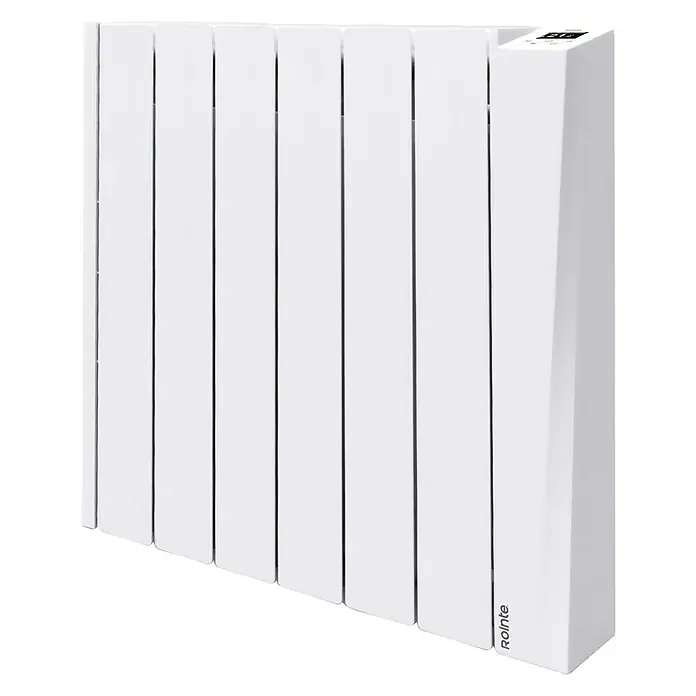 Rointe Emisor térmico Versailles - 1.000 W, Blanco, 9,5 x 58,5 x 58,5 cm, Fluido - Radiador eléctrico blanco de Rointe para calefacción energéticamente eficiente con control digital y diseño moderno.