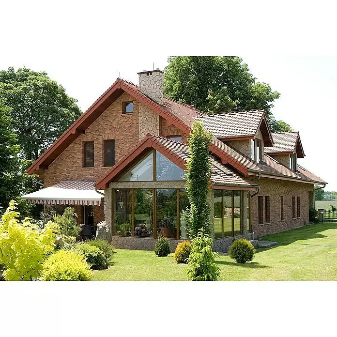 Stegu Verblendstein-Ecke Country 610 - 20,5 cm x 9,5 cm x 14 mm, Braun/Beige, Steinoptik - Stimmungsaufnahme