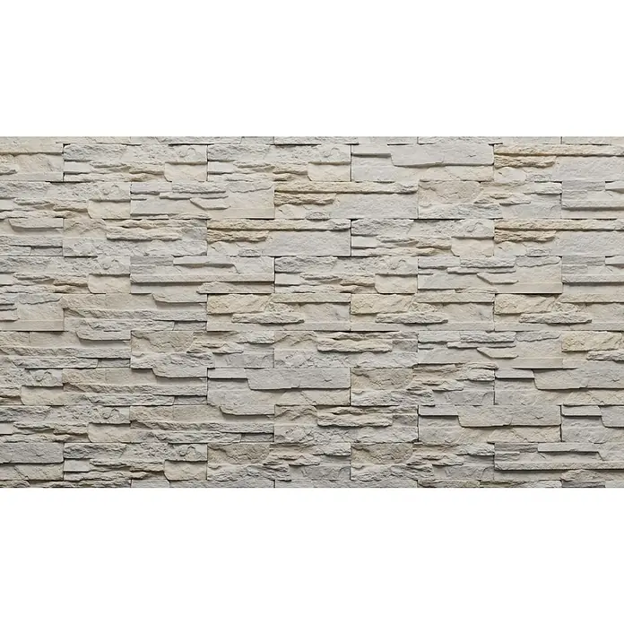 Stegu Verblendstein Laredo - 10 x 38,5 cm, Beige, Steinoptik - Beige Steinfurnier-Wandverkleidung mit horizontaler Ausrichtung, ideal für moderne Innenräume und Fassaden.