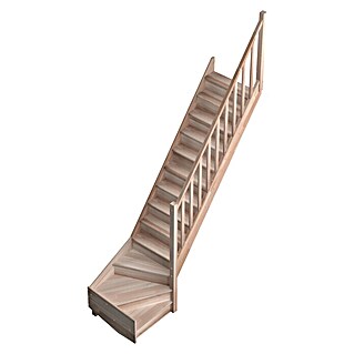 Sogem Escalera principal Tradi Eco (Ancho: 82 cm, 1/4 espiral derecha, Altura de planta: 280 cm, Haya)
