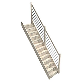 Sogem Escalera principal Trendy Eco (Ancho: 82 cm, Recto, Altura de planta: 280 cm, Abeto)
