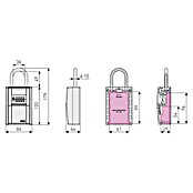 Abus Schlüsselbox Key Garage 797 LED  (Geeignet für: Bis zu 20 Schlüssel, L x B x H: 65 x 85 x 120 mm, Mit LED-Beleuchtung)