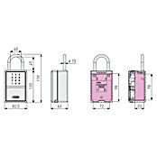 Abus Schlüsselbox Key Garage 797 Smart Bluetooth (Geeignet für: Bis zu 20 Schlüssel, L x B x H: 63 x 82,5 x 179 mm, Mit Bügel) | BAUHAUS