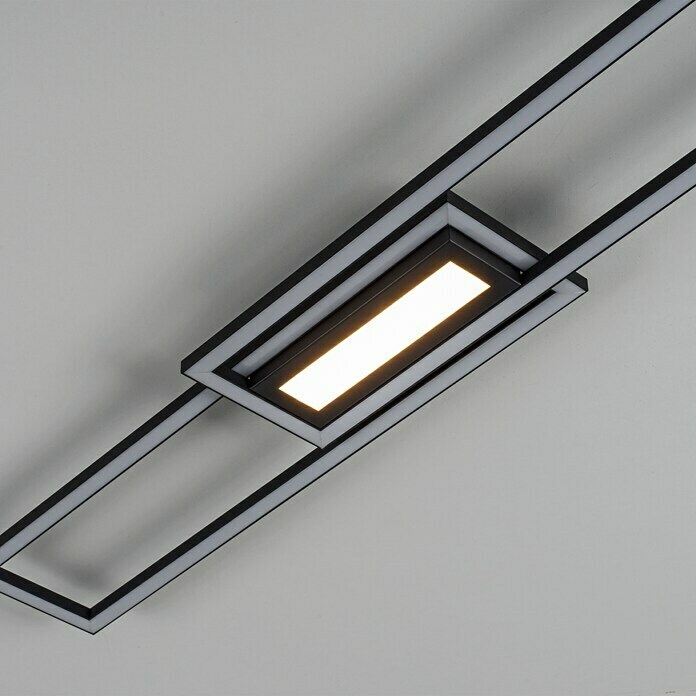 LeuchtenDirekt LED-Deckenleuchte Asmin48 W, L x B x H: 95 x 17,5 x 5 cm, Schwarz Detail Shot