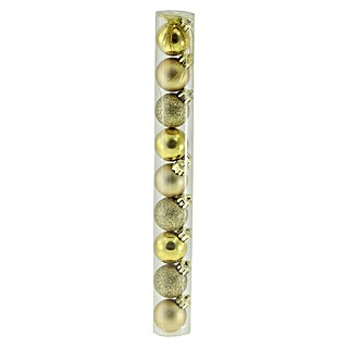 Geroma Weihnachtskugeln (Gold, Kunststoff, Durchmesser: 3 cm)