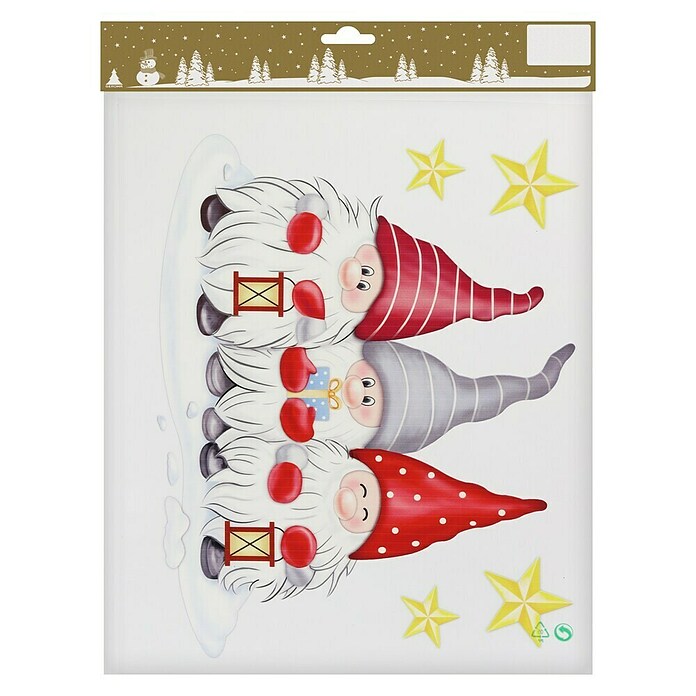 Fensteraufkleber (29 x 0,2 cm, Weihnachtswichtel, Kunststoff) | BAUHAUS
