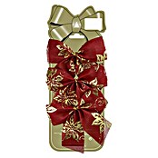 Deko-Schleife Rot mit Goldverzierung (13 cm, Rot/Gold, 3 Stk.) | BAUHAUS