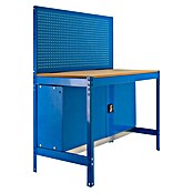 Simonrack Simonwork Banco de trabajo BT2 Locker (L x Al: 61 x 144,5 cm, Ancho: 91 cm, Capacidad de carga: 400 kg, Azul)