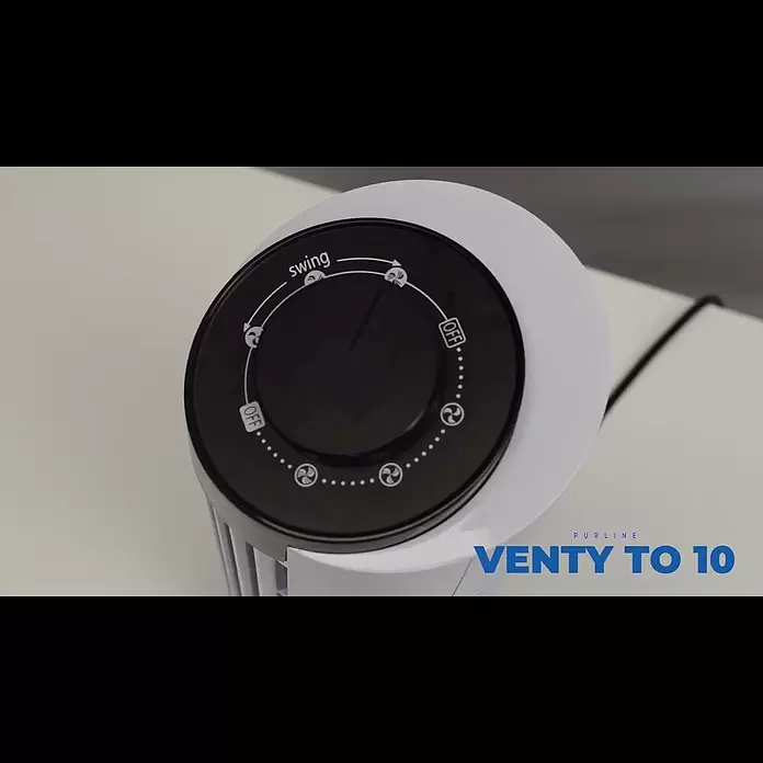 Purline Venty Ventilador de torre TO 10 - Blanco, 33 cm - VENTY TO 10
