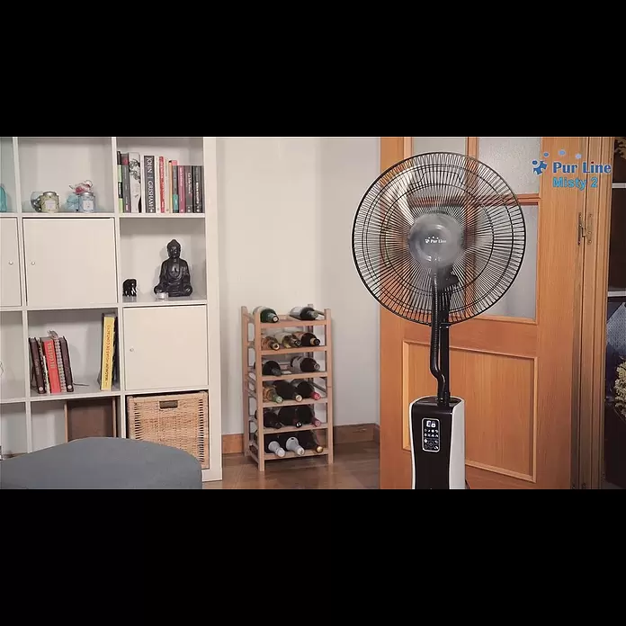 Purline Misty Ventilador de pie 2 - Blanco, Altura: 130 cm - Purline Misty 2 Ventilador Nebulizador, Humificador, Ionizador con Display LEDPurline Misty 2 Ventilador Nebulizador, Humificador, Ionizador con Display LED