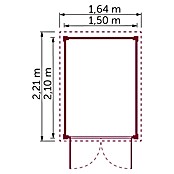 Fahrradbox (Kiefer/Fichte, Flachdach)