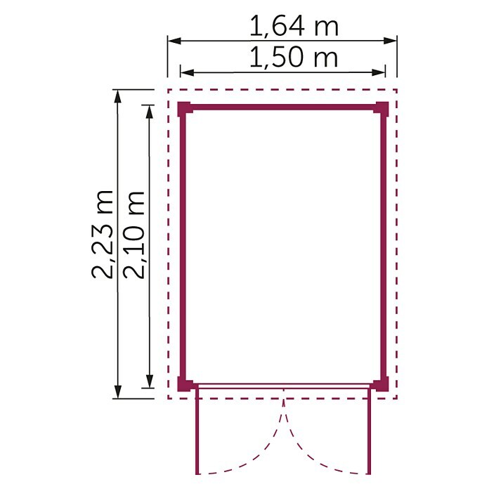 Fahrradbox (Kiefer/Fichte, Satteldach)