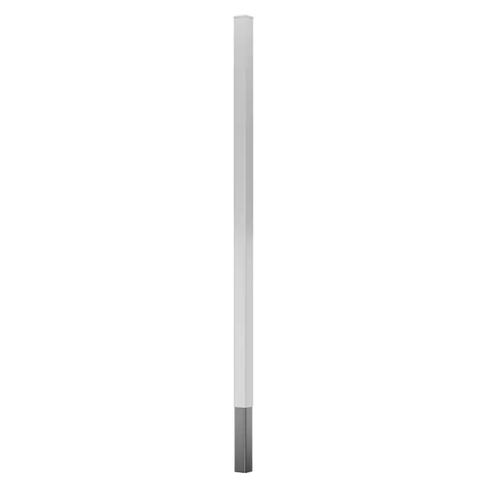 T & J Lightline Pfosten - 9 x 9 x 240 cm, Weiß - Graues Kleiderschrankelement, schlichtes Design, ideal für moderne Wohnräume, bietet praktische Aufbewahrungslösungen und zeitlose Eleganz.