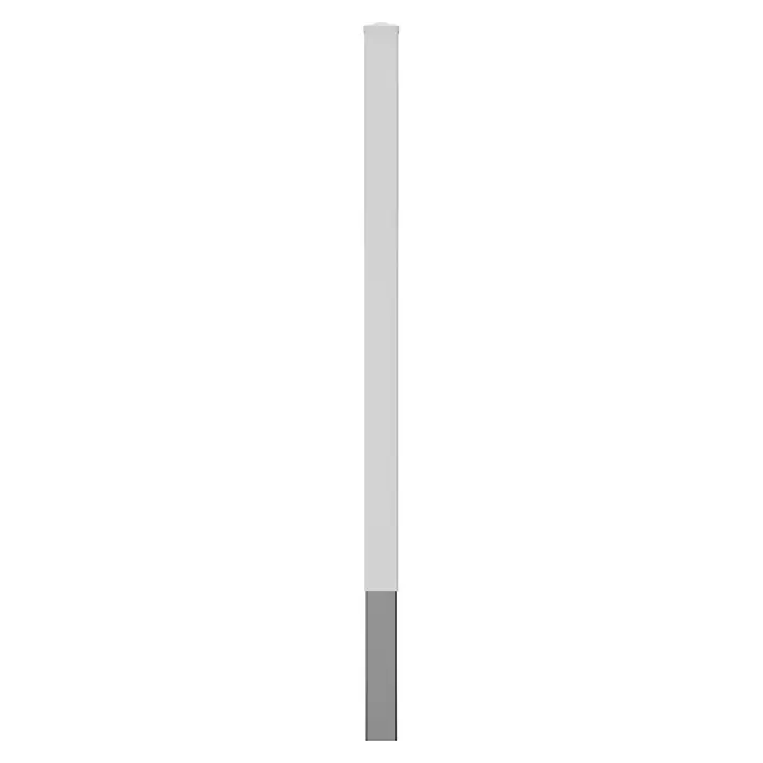 T & J Lightline Pfosten - 9 x 9 x 150 cm, Weiß - USB-C-Stecker: Eine Nahaufnahme eines schlanken, grauen USB-C-Steckers mit glatter Oberfläche, ideal für moderne Geräte und Datenübertragung.