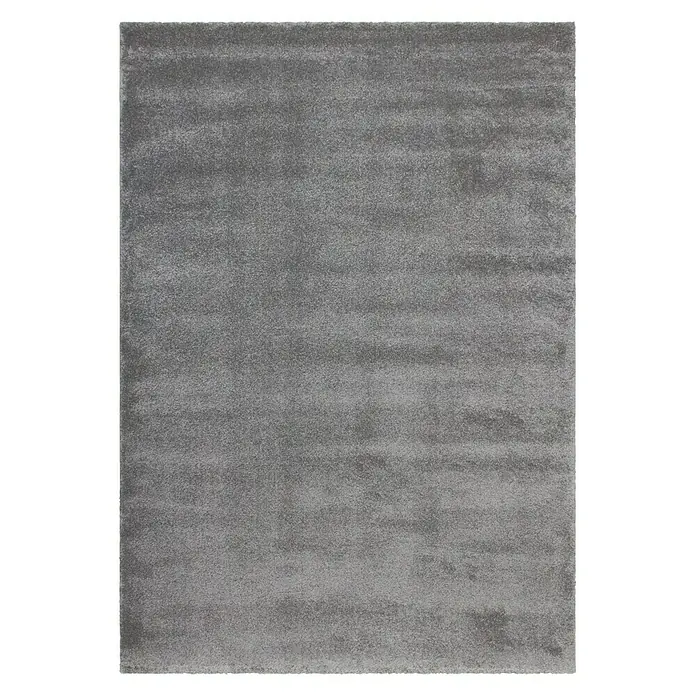 Kurzflorteppich Softtouch - Silber, 170 x 120 cm, 100 % Polypropylen (Flor) - Grauer, rechteckiger Teppich mit subtiler Textur, ideal für moderne Wohnräume und ein angenehmes Ambiente.