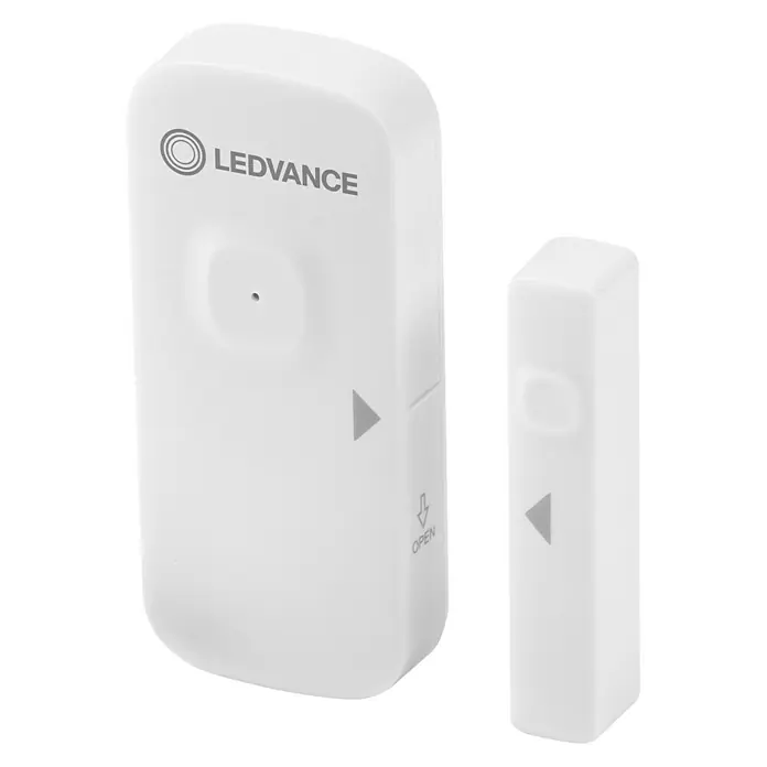Ledvance Smart+ WiFi Funk-Fensterkontakt - Weiß, 3,1 x 2,4 x 7,2 cm - LEDVANCE Tür- und Fensterkontakt im weißen Design. Das Set besteht aus zwei Teilen, einem größeren Sensorteil und einem kleineren Magnetteil.