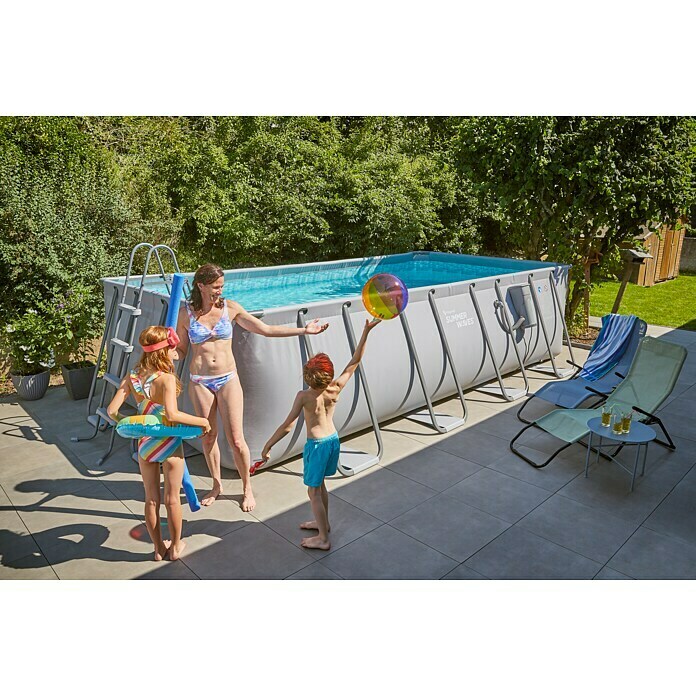 Frame-Pool-Set Summer Waves EliteL x B x H: 549 x 274 x 132 cm, 17.871 l, Grau Mood Shot