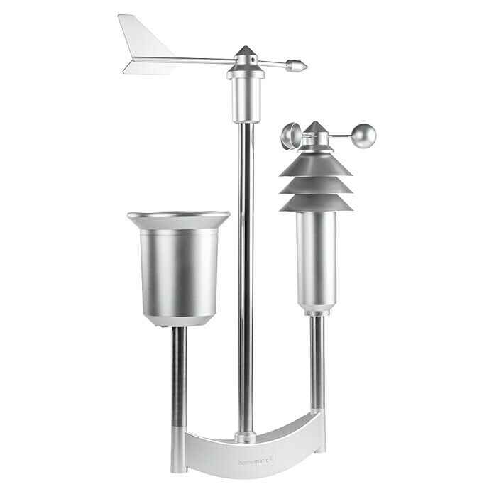 Homematic IP Funk-Wettersensor HmIP-SWO-PRBatteriebetrieben, 15 x 40 x 65 cm, Edelstahl Right Side View