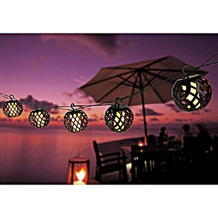 BAUHAUS Solar-Lichterkette Flame (Länge: 4,1 m, LED, Lichtfarbe: Gelb)