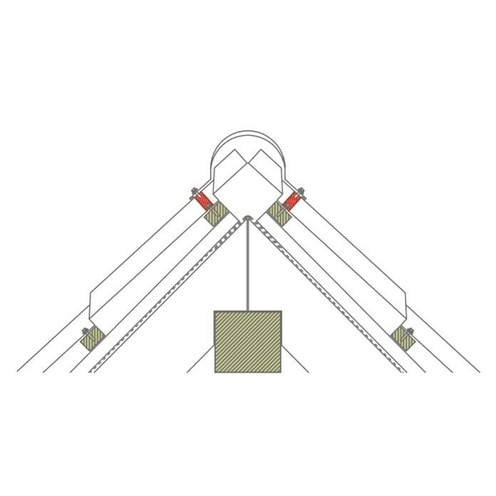 Probau Dachfirst (Schwarz, 100 x 28 cm, Stahlblech)