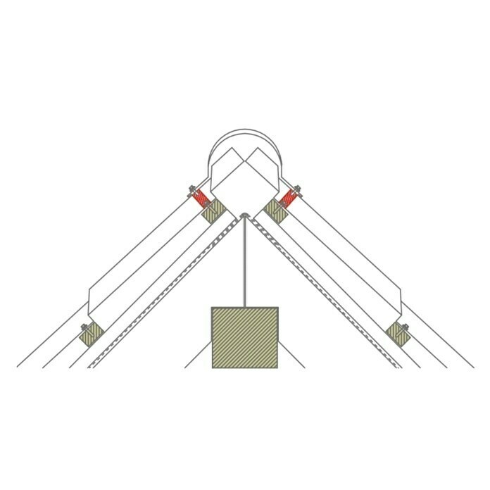 Probau DachfirstSchwarz, 100 x 28 cm, Stahl Use Shot