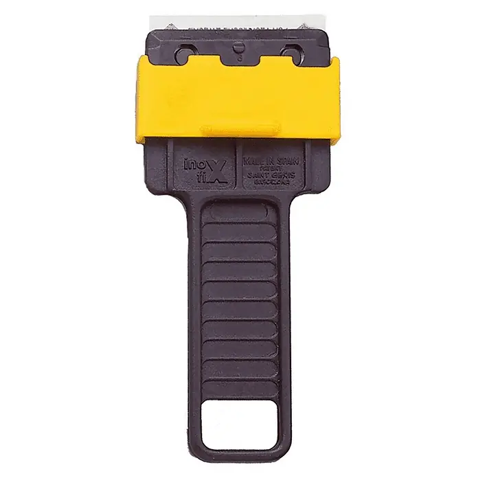 Rascador de cristal - Negro - Un llamativo extensor de cinturón de seguridad amarillo y negro para mayor comodidad y seguridad en el coche.
