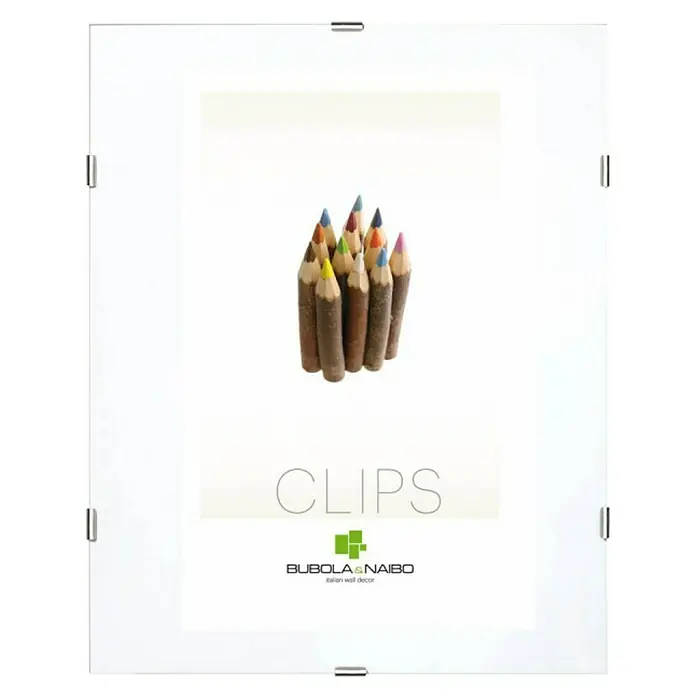 Marco de fotos - 10 x 15 cm - Arte de pared enmarcado con clips con lápices de colores. La decoración perfecta para su hogar, con materiales de alta calidad y diseño único.