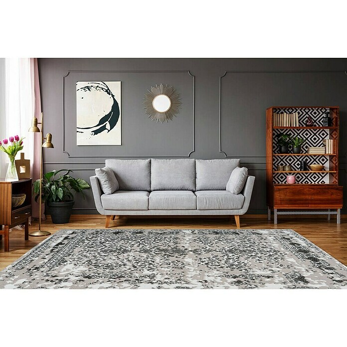 Kayoom Kurzflorteppich (Grau, 170 x 120 cm)