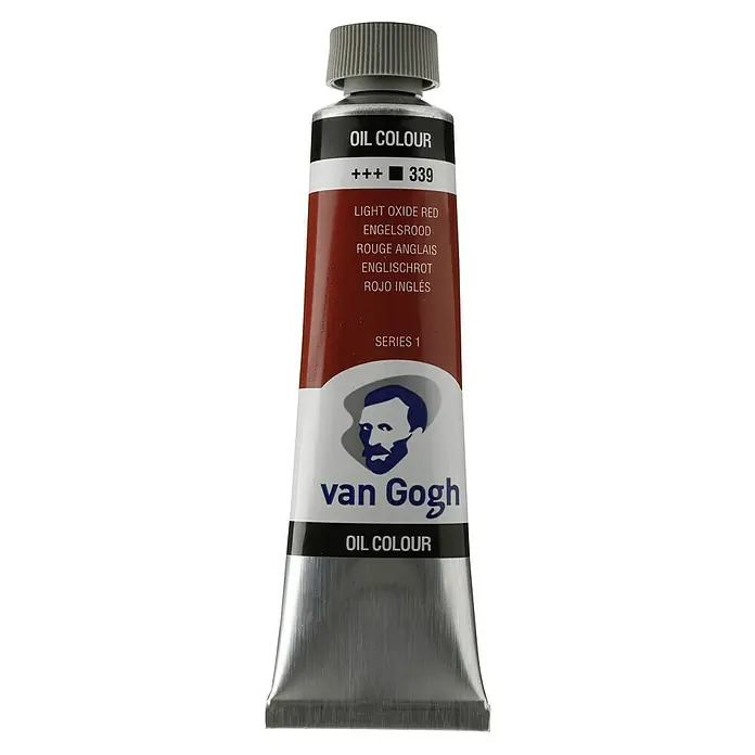 Talens Van Gogh Pintura al óleo - Rojo inglés, 40 ml, Tubo - Un tubo de pintura al óleo Van Gogh en "Light Oxide Red", ideal para artistas y amantes del arte.
