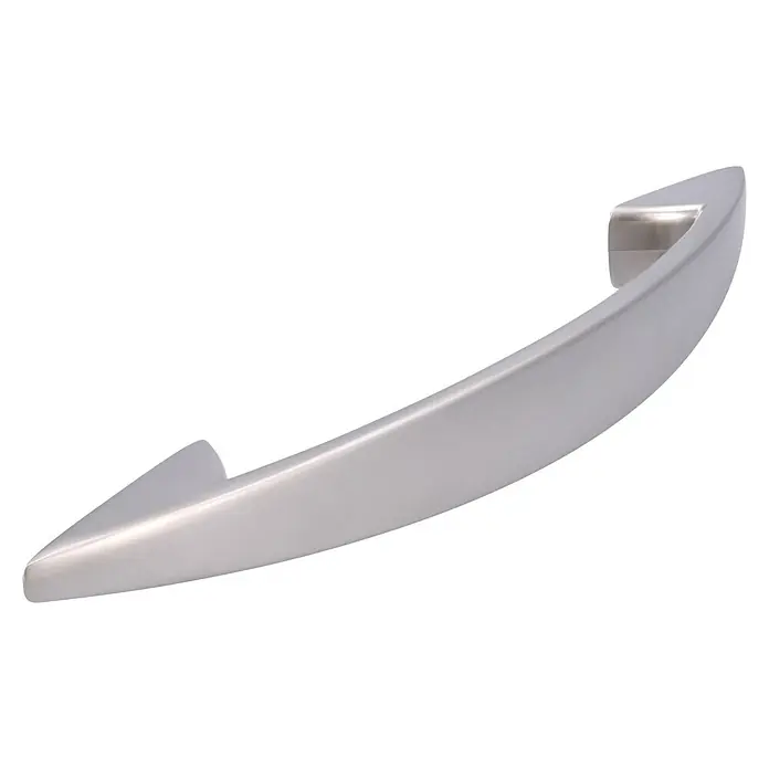 Siro Möbelgriff - Typ Möbelgriff: Bügel, Sonstige, Vernickelt, Silber, Breite: 18 mm - Schrankgriff aus gebürstetem Nickel mit gebogener Form für eine einfache und moderne Ergänzung für Möbel.