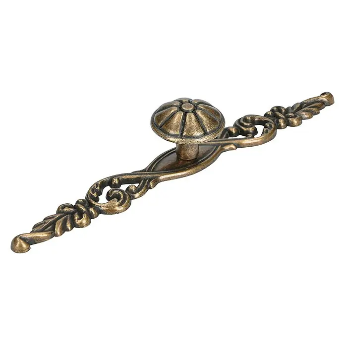 Siro Möbelknopf - Typ Möbelgriff: Knopf, Sonstige, Sonstige, Breite: 26 mm - Elegante Möbelgriffe: Antik-inspirierter Griff mit dekorativen Verzierungen, perfekt für stilvolle Möbelaufwertungen.