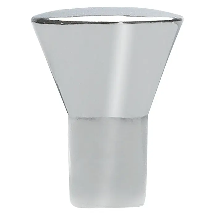 Siro Möbelknopf - Typ Möbelgriff: Knopf, Sonstige, Sonstige, Durchmesser: 16 mm - Dieser Artikel ist ein aus Glas gefertigter Adapter, der sich durch seine konische Form und glatte, transparente Oberfläche auszeichnet.