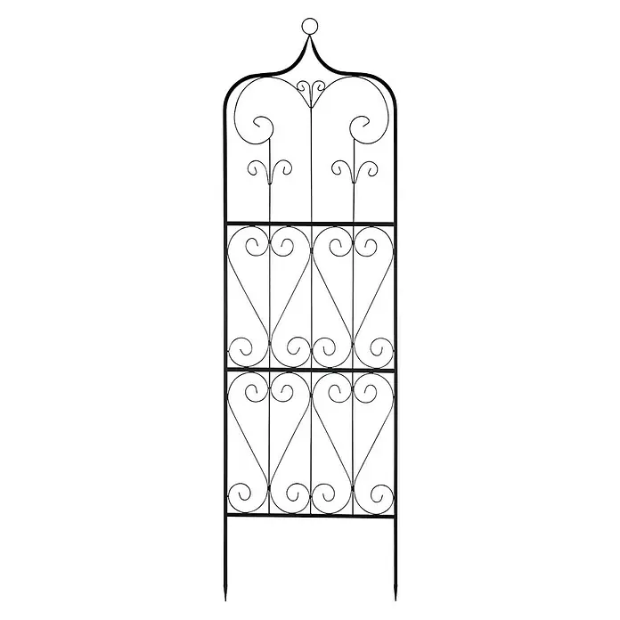 Gardol Zierspalier Kampanien - 60 x 198 cm, Anthrazit - Elegante Rankhilfe aus Metall. Das Rankgitter bietet Pflanzen eine dekorative Kletterhilfe und ist ein Blickfang im Garten.