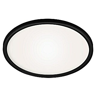 Briloner Led-plafondlamp Slim (293 x 28 mm, Zwart)